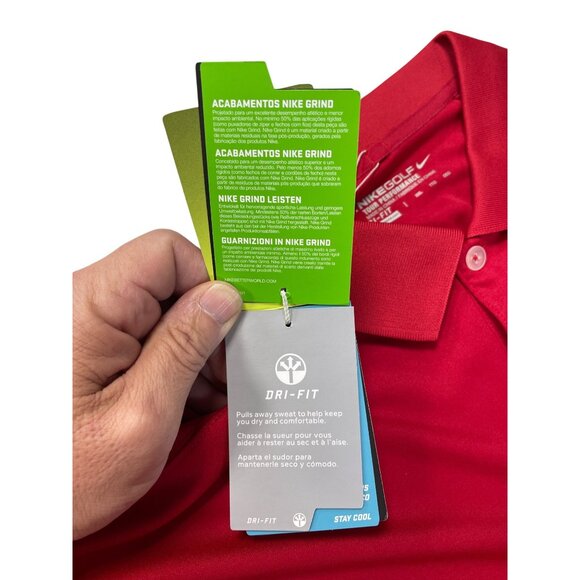 Nike Golf Tour 2014 ALl Stars Embroided Patch Mens Red Polo Shirt Sz XXL SKU 953 - Picture 9 of 12